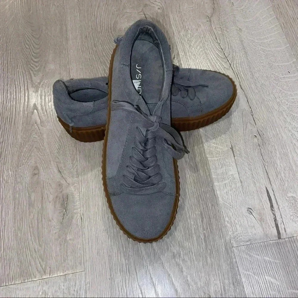 J/SLIDES GRAY SUEDE SZ 7.5 - Picture 1 of 5